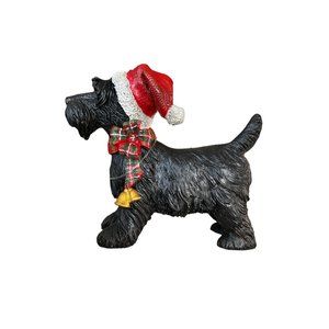 Hobby Lobby black Scottie Dog with Santa Hat